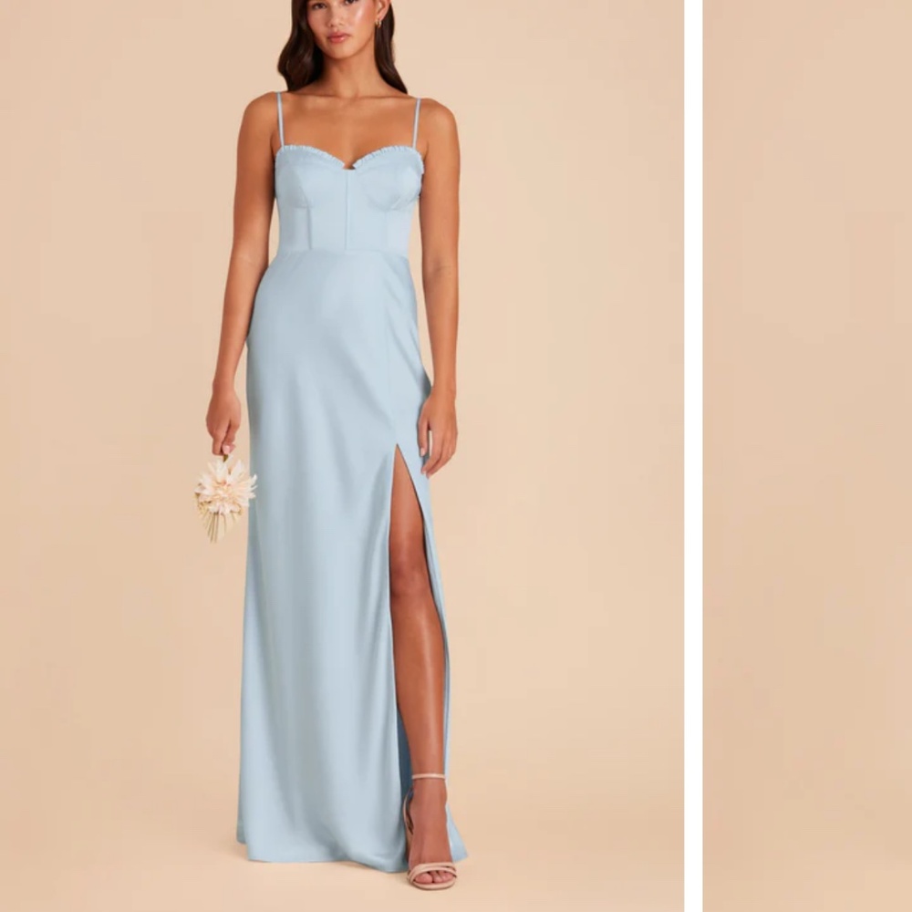 Birdy Grey Matte Satin Mist Blue Dress
